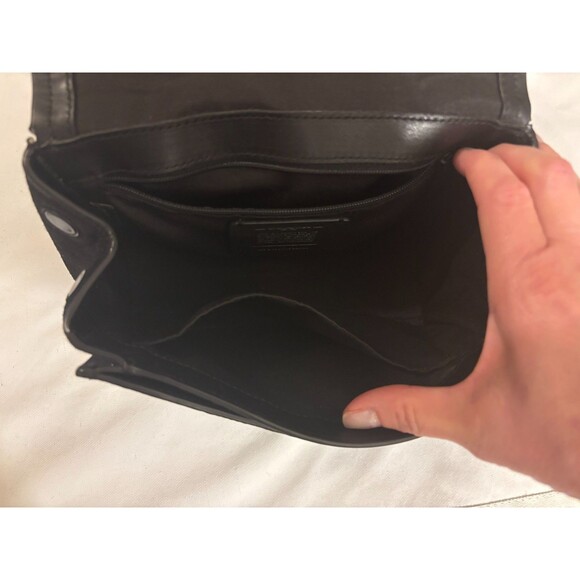 COACH Faye Carryall Black Leather & Suede Crossbody Bag, Turn-lock / Chain Strap - Picture 10 of 12